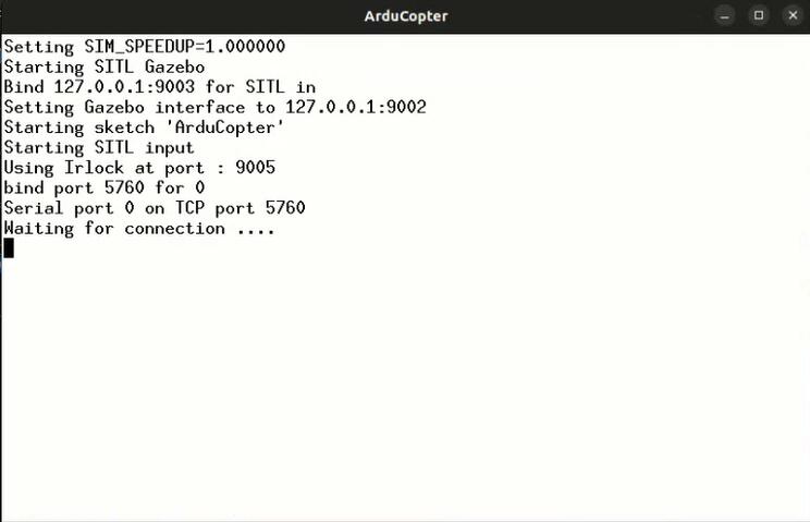 ardupilot仿真环境启动界面